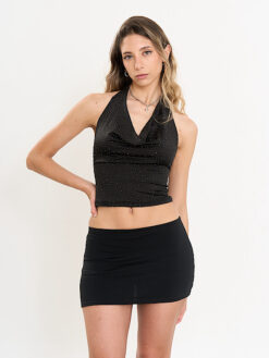 Top Oasis - Microfibra Strass