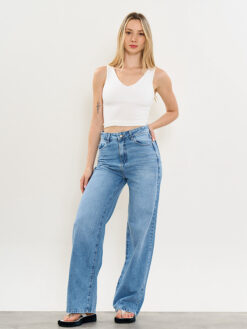 a- Wide leg Azul Claro Localizado Bigotes (Kendra)