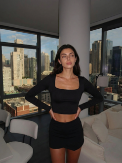 Top Cloe - Microfibra - AZUL MARINO